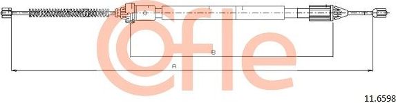 Трос ручника (тросик ручного тормоза) Cofle. Артикул 92.11.6598