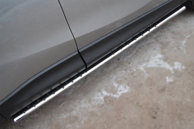 Защита RusStal порогов труба d75х42 овальная с проступью для Mazda CX-5 2011-2017. Артикул M5O-001137