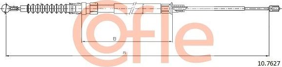 Трос ручника (тросик ручного тормоза) Cofle. Артикул 92.10.7627