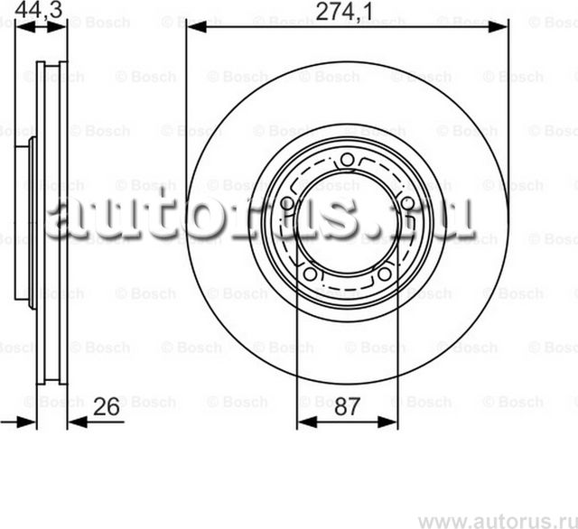 Диск тормозной (Bosch). Артикул 0986479S79