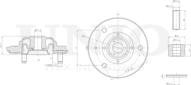 Опора амортизационной стойки (Unio). Артикул RMP-13103