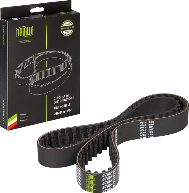 Ремень ГРМ Trialli (HNBR (Hydrierter Acryl-Nitril-Butadien-Kautschuk)) для Toyota Dyna U300 – U400  2001-2015. Артикул GB 9012