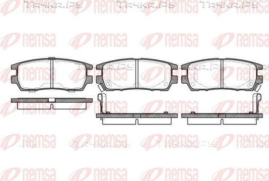 Тормозные колодки Remsa задние для Mitsubishi Sigma 1990-1996. Артикул 0405.02
