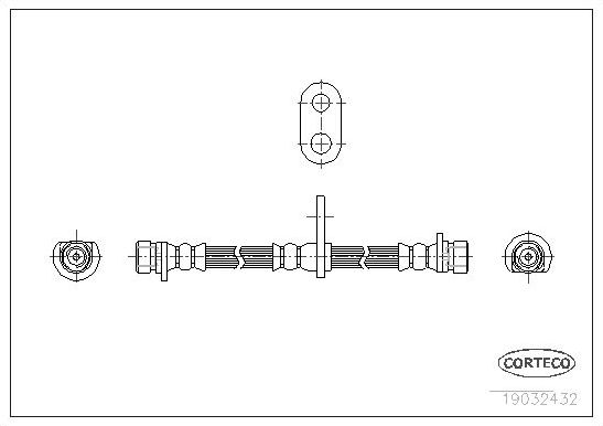 Тормозной шланг Corteco передний для Rover 600 1993-1999. Артикул 19032432
