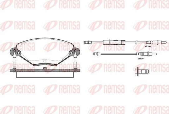 Тормозные колодки Remsa передние для Citroen C5 I 2001-2008. Артикул 0828.04