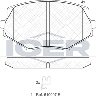 Тормозные колодки Icer для Mazda MX-5 II (NB) 1998-2005. Артикул 181818