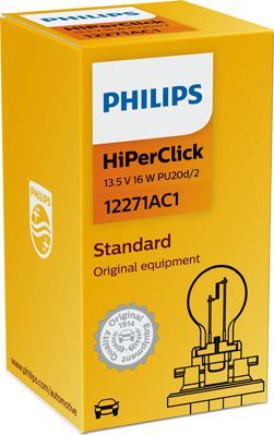 PCY16W 13.5V-16W (PU20d2) HiPerClick Philips. Артикул 12271AC1
