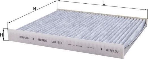 Салонный фильтр Mahle для Alfa Romeo Giulietta III 2010-2026. Артикул LAK 813