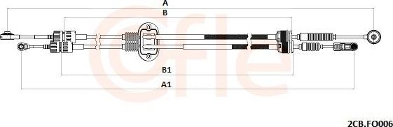 Трос переключения передач КПП Cofle для Ford Focus II 2006-2008. Артикул 92.2CB.FO006