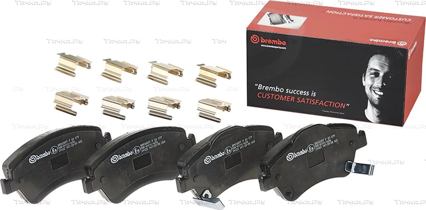 Тормозные колодки Brembo передние для Toyota Corolla E140, E150 2006-2014. Артикул P 83 079