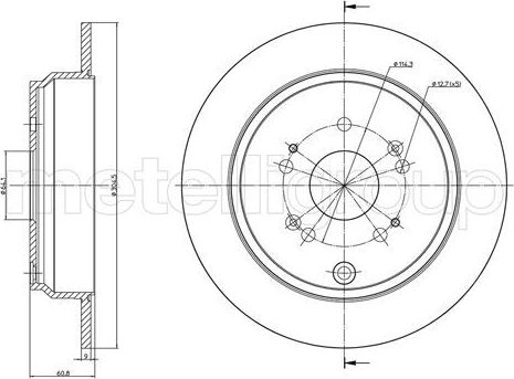 Тормозной диск Metelli. Артикул 23-1135C
