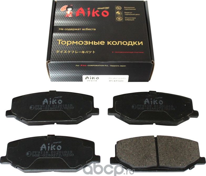 Колодки SUZUKI Jimny (1998-2005) передние (Aiko). Артикул PF9118