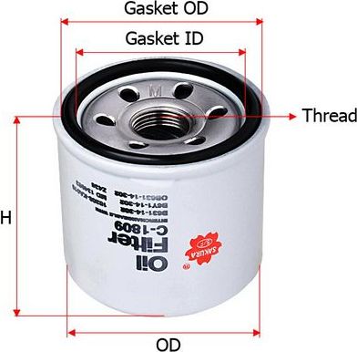 Масляный фильтр Sakura. Артикул C-1809
