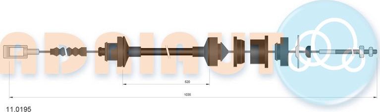Трос сцепления Adriauto. Артикул 11.0195