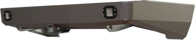 Бампер силовой STC задний для Mitsubishi Pajero Sport II 2008-2015 с квадратом под фаркоп и фарами заднего хода/ ПТФ. Артикул STC-MPS2-BR-L2