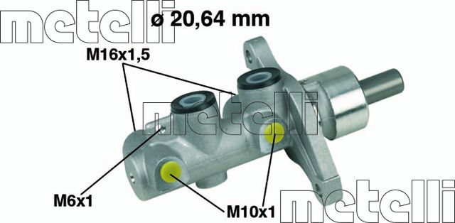 Тормозной цилиндр главный Metelli (алюминий). Артикул 05-0346