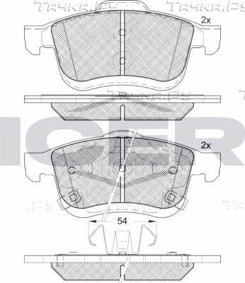 Тормозные колодки Icer передние для Fiat 500L I 2012-2026. Артикул 182165