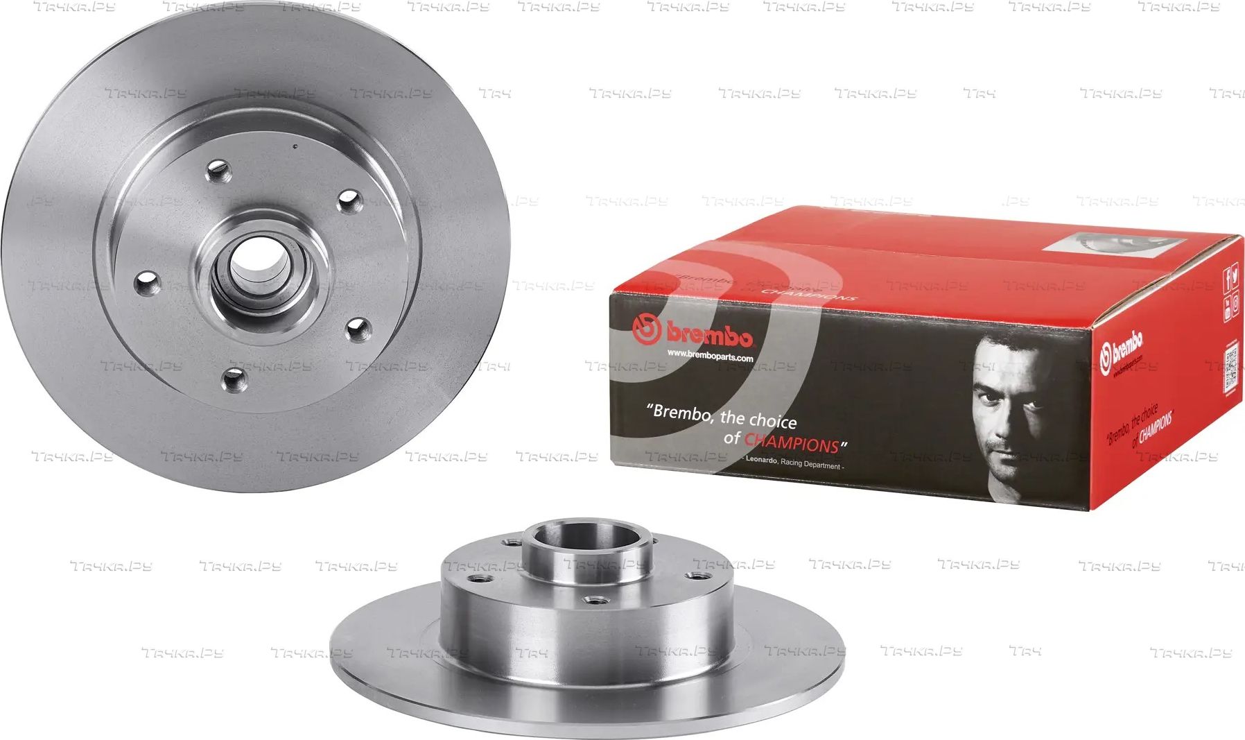 Тормозной диск Brembo со встроенным подшипником задний для Renault Megane III 2008-2016. Артикул 08.B391.17