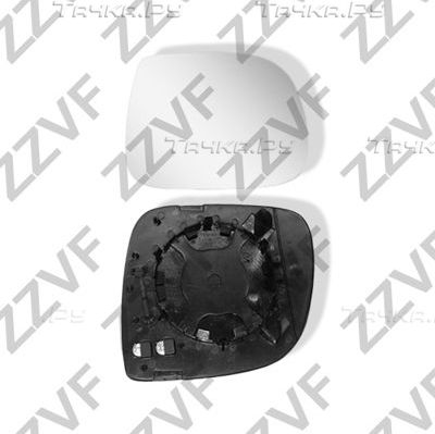Зеркальное стекло бокового зеркала ZZVF. Артикул ZVAU2110R
