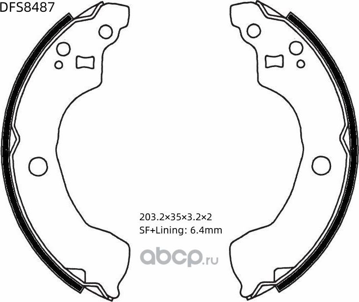 Колодки тормозные барабанные Double Force. Артикул DFS8487