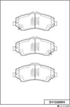 Тормозные колодки MK Kashiyama передние для Dodge Nitro 2006-2012. Артикул D11330MH