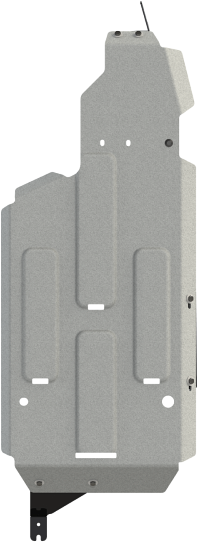 Защита алюминиевая Шериф (6 мм) усиленная для топливного бака Adblue Toyota Hilux VIII 2015-2026. Артикул 24.4111 V2