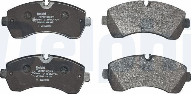 Тормозные колодки Delphi (Low-Metallic). Артикул LP1981