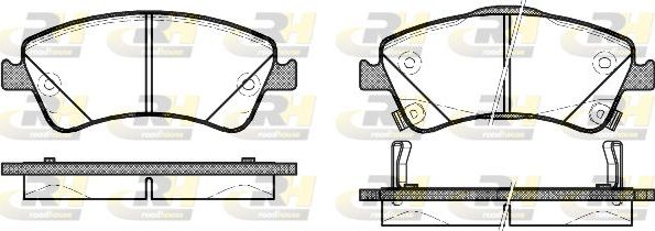 Тормозные колодки RoadHouse передние для Toyota Corolla E140, E150 2006-2014. Артикул 21341.02