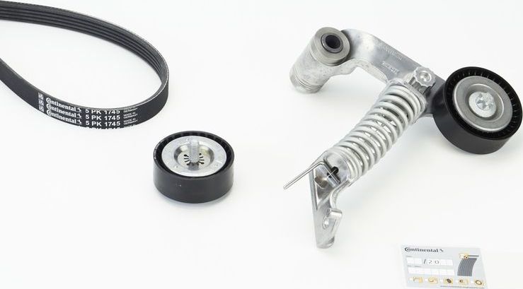 Приводной ремень поликлиновой с роликами (комплект) ContiTech. Артикул 5PK1745K1