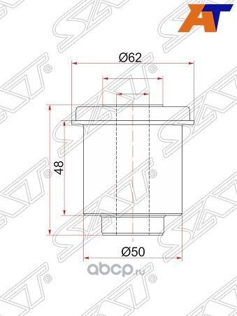 САЙЛЕНТБЛОК ПЕРЕДНЕГО НИЖНЕГО РЫЧАГА MITSUBISHI L2 (SAT). Артикул STMR992256