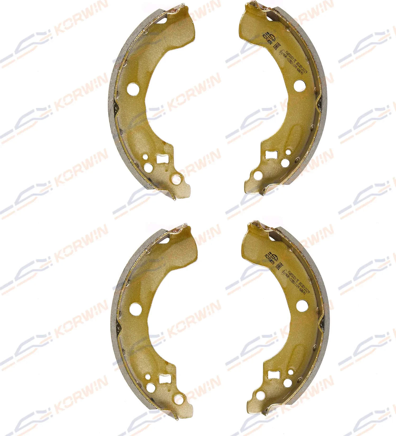 Колодки торм. барабанные зад. ECOLine. Nissan Almera (N16) 00-06 (Korwin) Korwin. Артикул KWBS0017E