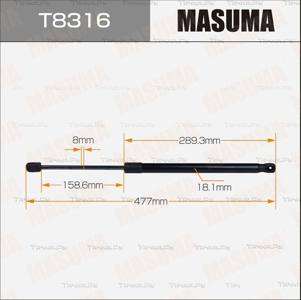 Амортизатор (упор) багажника Masuma. Артикул T8316