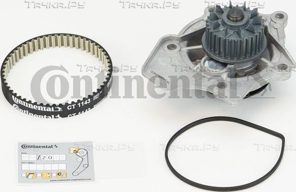 Помпа (водяной насос) с комплектом ремня ГРМ ContiTech для Volkswagen Sharan II 2010-2026. Артикул CT1143WP1