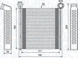 Радиатор отопителя (печки) Magneti Marelli. Артикул 350218448000