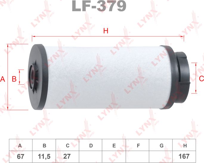Топливный фильтр LYNXauto. Артикул LF-379