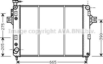 Радиатор охлаждения двигателя AVA. Артикул JE2017