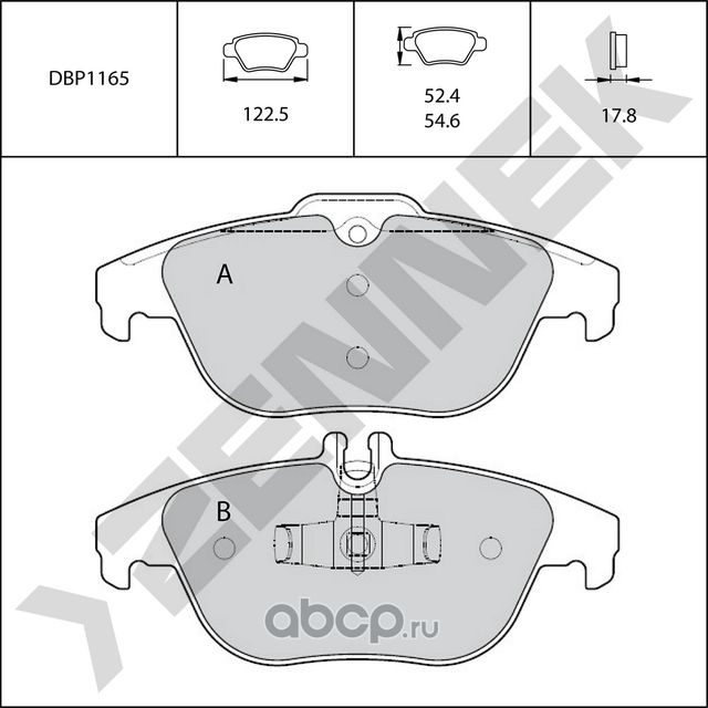 Колодки тормозные задние C-CLASS W204 07-14 (Zennek). Артикул DBP1165