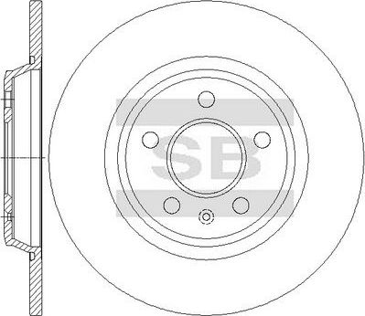 Тормозной диск Sangsin Hi-Q задний для Audi S6 IV (C7) 2012-2018. Артикул SD5449