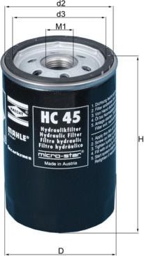 Фильтр АКПП Mahle для MAN TGA 2002-2026. Артикул HC 45