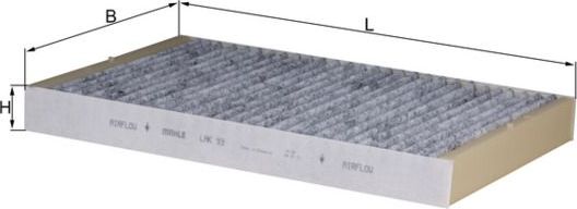 Салонный фильтр Mahle для SEAT Exeo 2008-2013. Артикул LAK 93