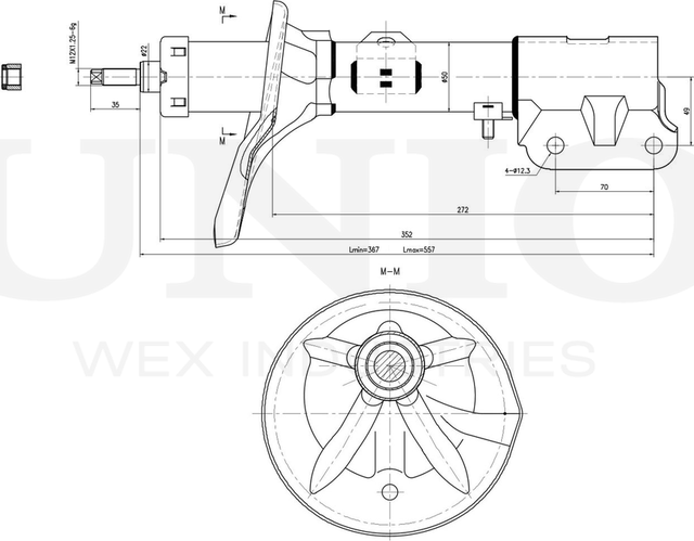Амортизатор подвески (Unio). Артикул SAB-10175