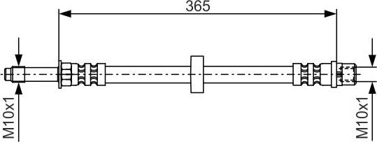 Тормозной шланг Bosch передний для Volvo S60 I 2000-2009. Артикул 1 987 476 851