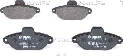 Тормозные колодки Bosch (Low-Metallic) передние для Fiat Cinquecento 1991-1998. Артикул 0 986 461 119