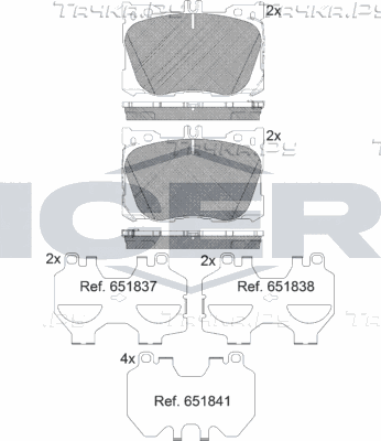 Тормозные колодки Icer. Артикул 182282