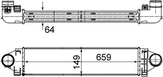 Интеркулер Mahle Behr. Артикул CI 499 000S
