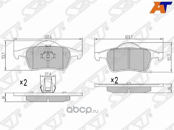 Колодки тормозные зад VOLVO S60/S80/V70/XC70 97-02 SAT ST30648382. Артикул ST30648382