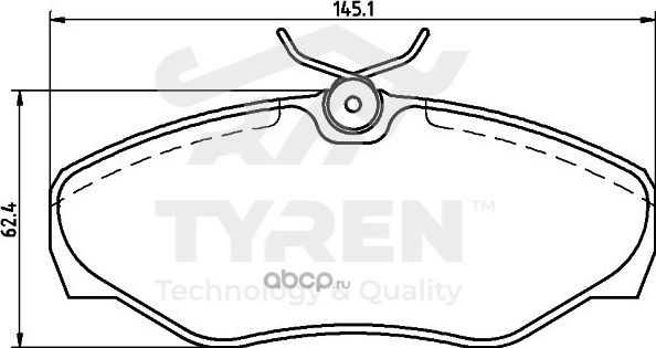 Дисковые тормозные колодки (Tyren). Артикул TYR1216861