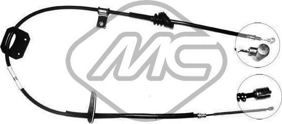 Трос ручника (тросик ручного тормоза) Metalcaucho. Артикул 80235