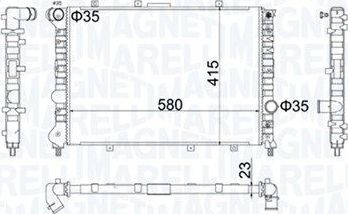 Радиатор охлаждения двигателя Magneti Marelli для Alfa Romeo 156 I 1997-2006. Артикул 350213100700