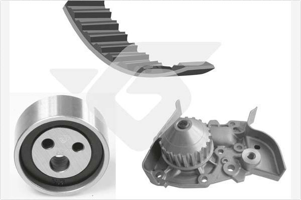 Помпа (водяной насос) с комплектом ремня ГРМ Hutchinson. Артикул KH 07WP28